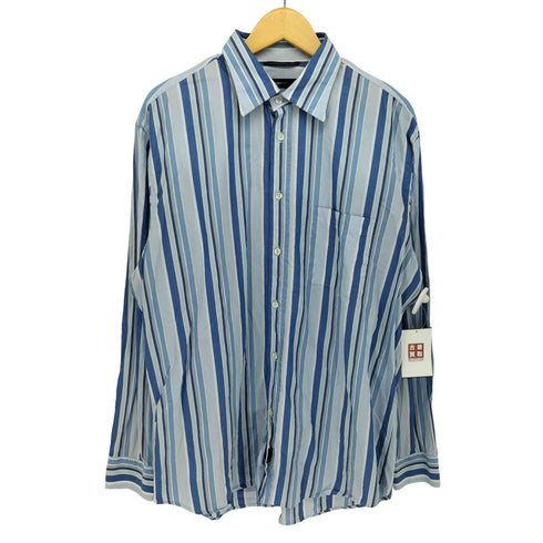 ゼニアスポーツ Zegna sport マルチストライプ レギュラーカラー シャツ メンズ import:XXL