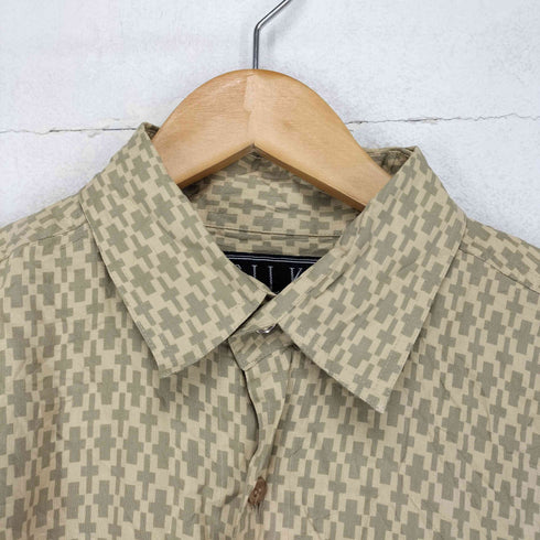 総柄シルクシャツ メンズ M
