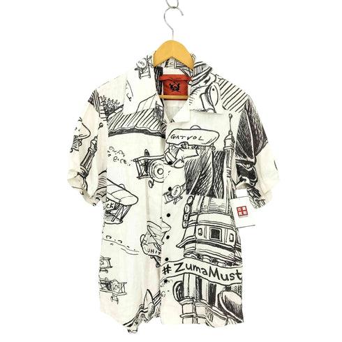 THEBE MAGUGU イラストデザイン リネンシャツ メンズ import:L