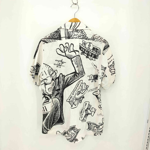 THEBE MAGUGU イラストデザイン リネンシャツ メンズ import:L