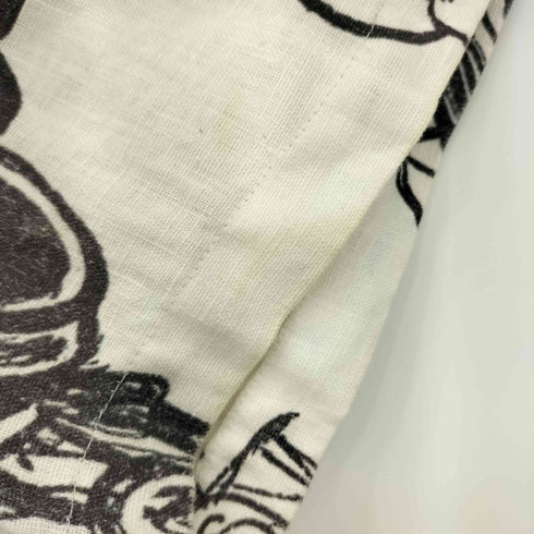 THEBE MAGUGU イラストデザイン リネンシャツ メンズ import:L