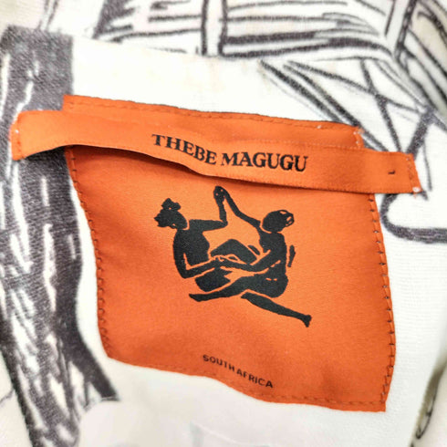 THEBE MAGUGU イラストデザイン リネンシャツ メンズ import:L