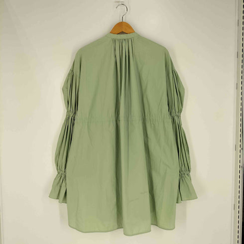 エンフォルド ENFOLD 21AW COブロード ギャザーオーバーBLOUSE レディース JPN:38