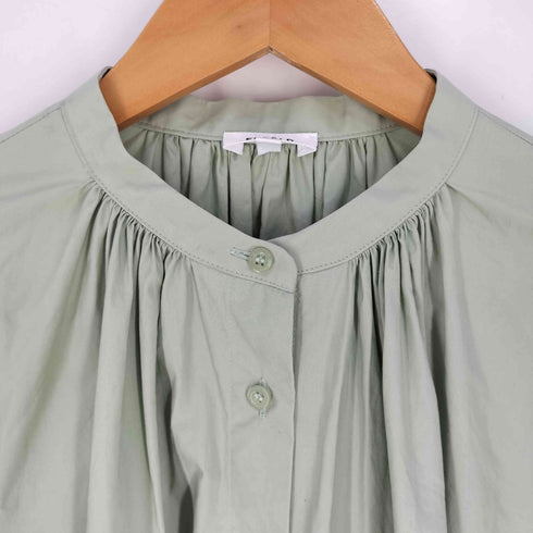 エンフォルド ENFOLD 21AW COブロード ギャザーオーバーBLOUSE レディース JPN:38