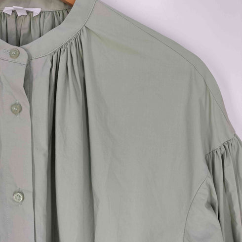 エンフォルド ENFOLD 21AW COブロード ギャザーオーバーBLOUSE レディース JPN:38