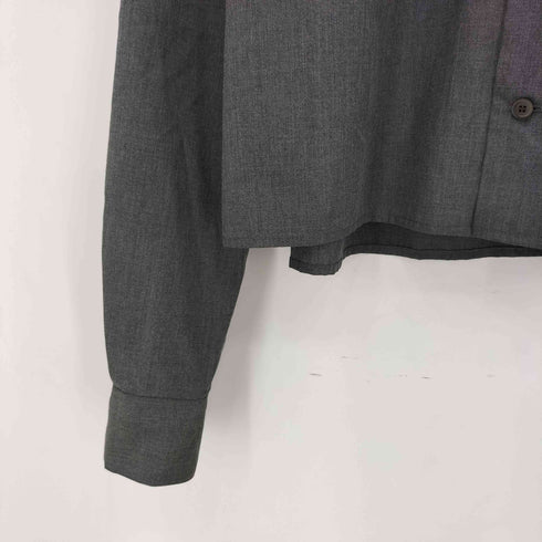 MADE BY LISA 丸襟 クロップドシャツ レディース S