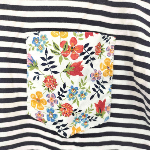 サンスペル Sunspel ポケットデザイン ボーダー クルーネックTシャツ メンズ import:S