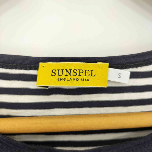 サンスペル Sunspel ポケットデザイン ボーダー クルーネックTシャツ メンズ import:S