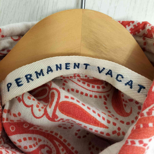 PERMANENT VACATION ペイズリー柄 ハーフボタン ポケット リネンシャツ メンズ