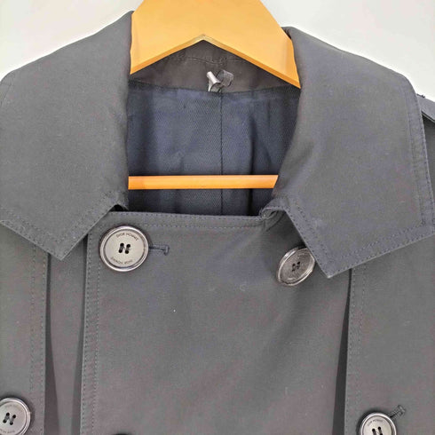 ディオールオム Dior HOMME 07AW エディ期 ブラック ダブルブレスト トレンチコート メンズ EUR:48