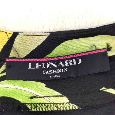 レオナール LEONARD コットン フラワープリント フロントクロスワンピース レディース JPN:M