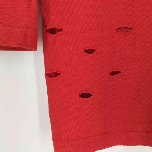 DING ダメージ加工 7分袖Tシャツ メンズ FREE