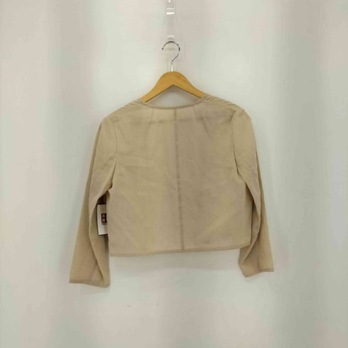 トゥモローランドコレクション TOMORROWLAND collection シルクオーガンジー ノーカラージャケット レディース 36