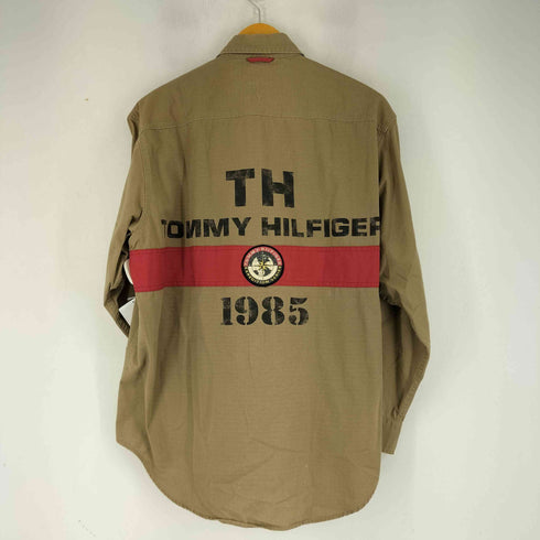 トミーヒルフィガー TOMMY HILFIGER 1985プリント ミリタリーシャツ メンズ import:S