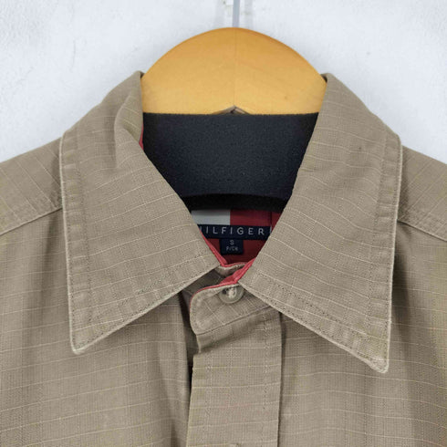 トミーヒルフィガー TOMMY HILFIGER 1985プリント ミリタリーシャツ メンズ import:S