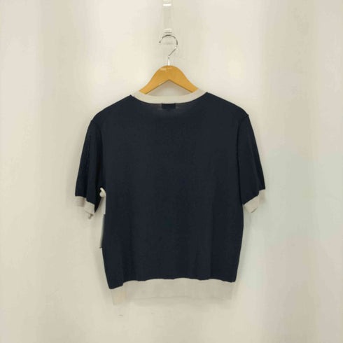 マッキントッシュフィロソフィー MACKINTOSH PHILOSOPHY コットンポリ クルーネック 半袖ニット レディース 38