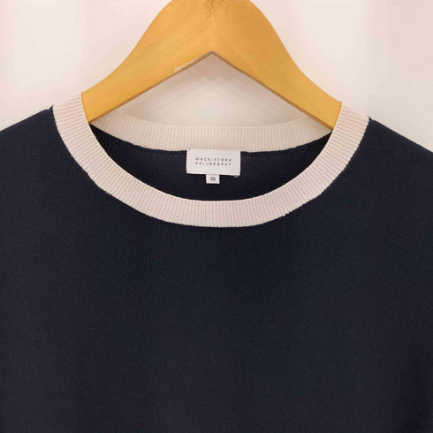 マッキントッシュフィロソフィー MACKINTOSH PHILOSOPHY コットンポリ クルーネック 半袖ニット レディース 38