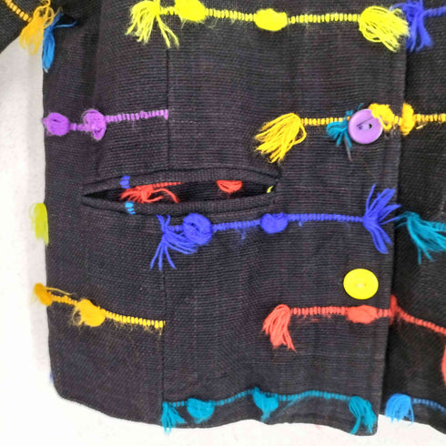 KINDRED SPIRIT マルチカラー刺繍ジャケット レディース M