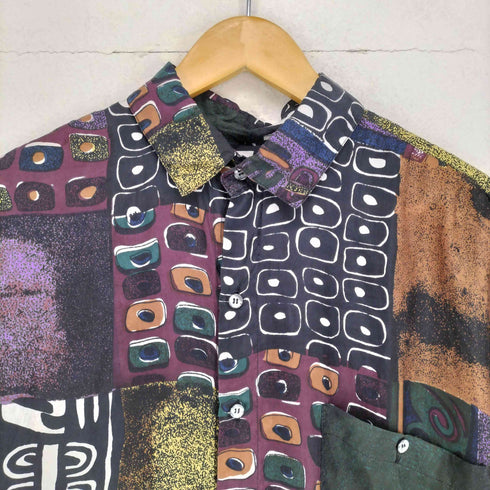 SANTANA 総柄シルクシャツ メンズ M