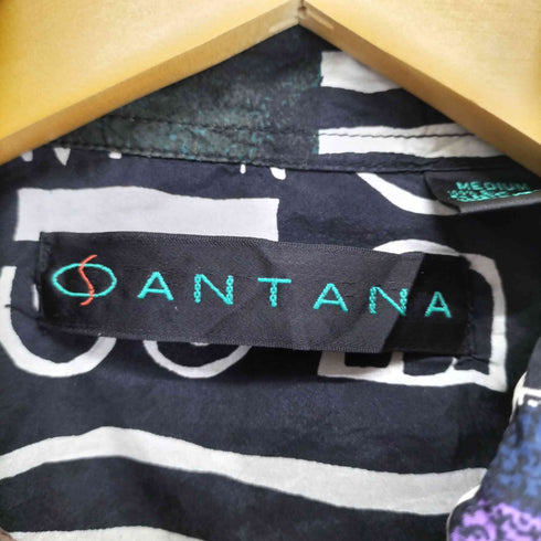 SANTANA 総柄シルクシャツ メンズ M