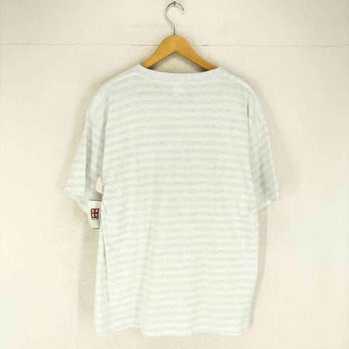 KIWI USA製 袖裾シングル ボーダー柄クルーネックTシャツ メンズ XL