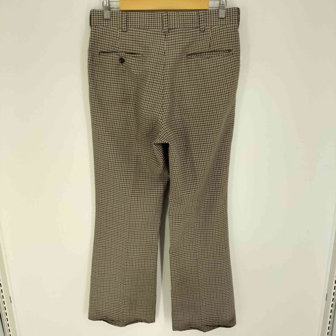Richman BROTHERS 70S TALON ホック SCOVILL ジップ チェック柄 フレア パンツ メンズ