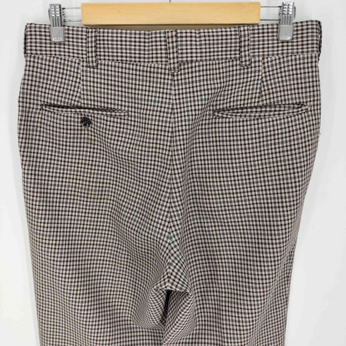 Richman BROTHERS 70S TALON ホック SCOVILL ジップ チェック柄 フレア パンツ メンズ