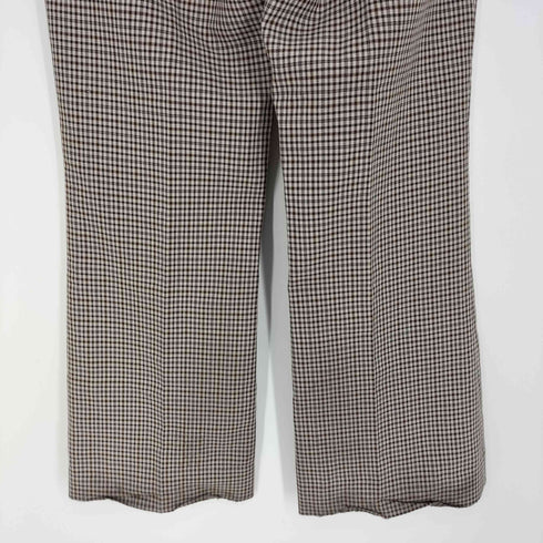 Richman BROTHERS 70S TALON ホック SCOVILL ジップ チェック柄 フレア パンツ メンズ