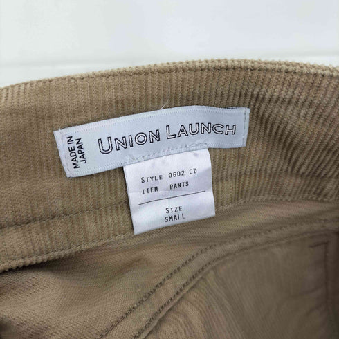 ユニオンランチ UNION LAUNCH 5ポケット ジップフライ コーデュロイ クロップド ワイド パンツ レディース JPN:S