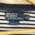 ポロバイラルフローレン Polo by RALPH LAUREN 90S ペルー製 CUSTOM FIT スタンプ プリント ボーダー S/S Tシャツ メンズ import:L