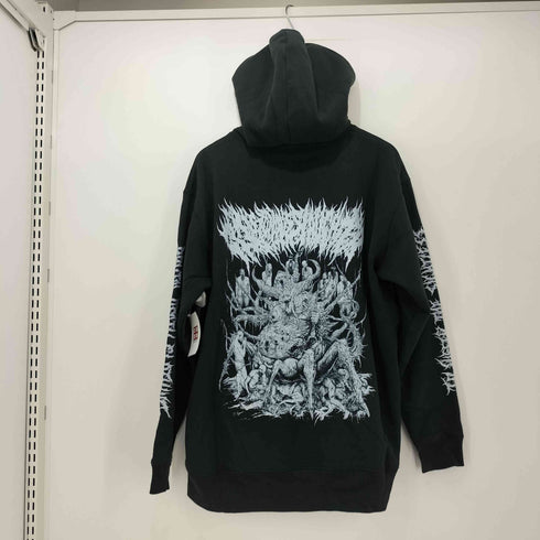 ブルータル デスメタル アートワーク プリント プルオーバー パーカー メンズ JPN:XXL