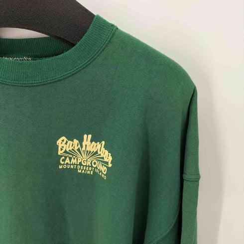 ヘインズ Hanes 90s Bar Harbor Campground ラバープリントスウェット メンズ JPN:XXL