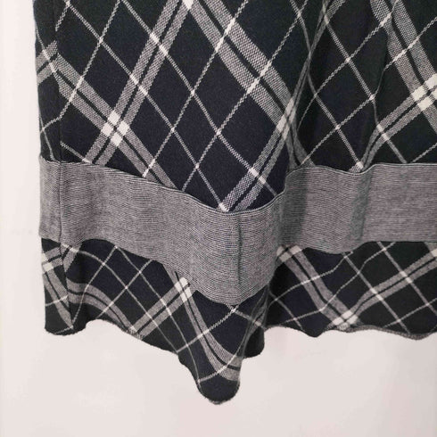 トリココムデギャルソン tricot COMME des GARCONS 両面切替チェック ロングスカート レディース