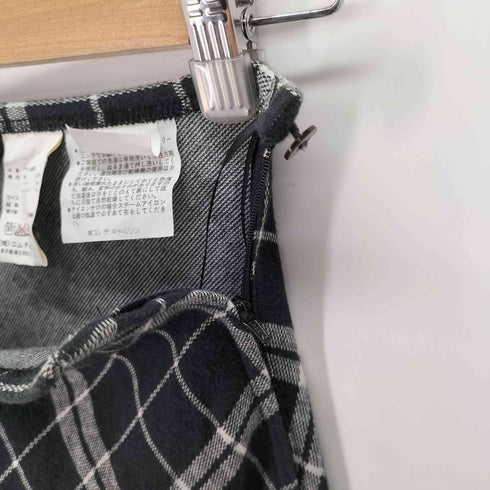 トリココムデギャルソン tricot COMME des GARCONS 両面切替チェック ロングスカート レディース