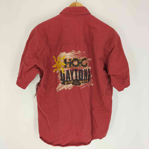 ハーレーダビッドソン HARLEY-DAVIDSON USA製 HOG Daytona バイク ウィーク 96 鷹 イーグル プリント S/S コットン シャツ メンズ import:M
