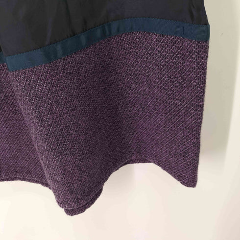 トリココムデギャルソン tricot COMME des GARCONS 素材切替サテンロングスカート レディース