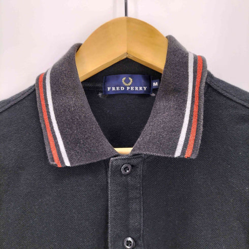 フレッドペリー FRED PERRY ロゴ刺繍 鹿の子ポロシャツ メンズ import:M