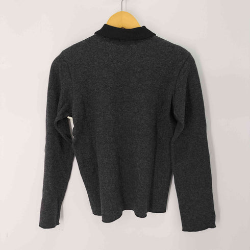 トリココムデギャルソン tricot COMME des GARCONS 丸襟 切替ラメカーディガン レディース