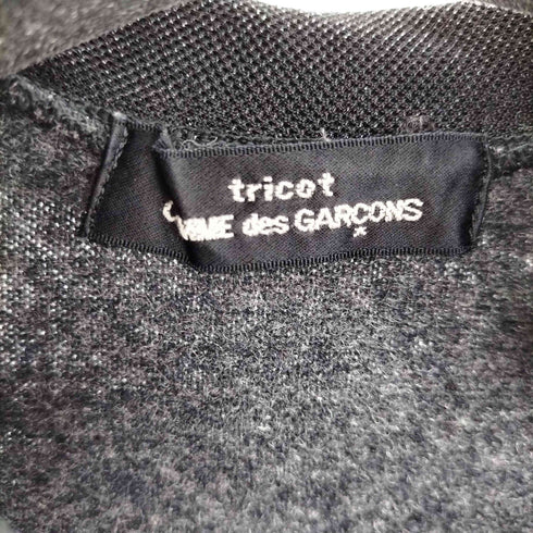 トリココムデギャルソン tricot COMME des GARCONS 丸襟 切替ラメカーディガン レディース