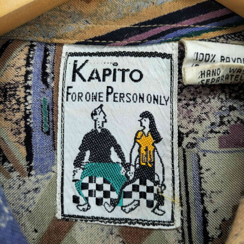 KAPITO 総柄レーヨンシャツ メンズ import:L