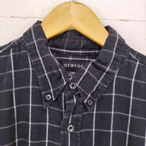GEORGE チェック柄BDシャツ メンズ import:L