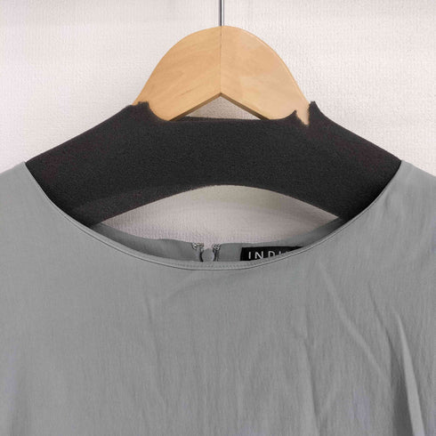 インディヴィ INDIVI クルーネックシアースリーブデザインブラウス レディース UK:12