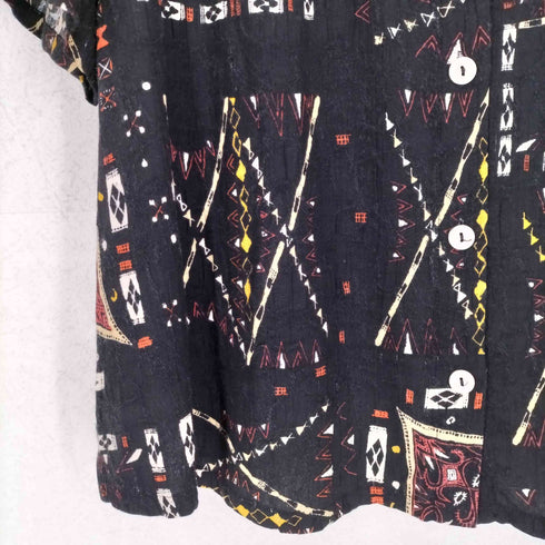 OUTFIT WOMAN 総柄レーヨンボックスシャツ レディース 2XL