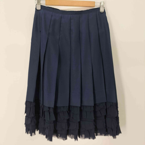 コムデギャルソンコムデギャルソン COMME des GARCONS COMME des GARCONS シアーレースドッキングプリーツスカート レディース S