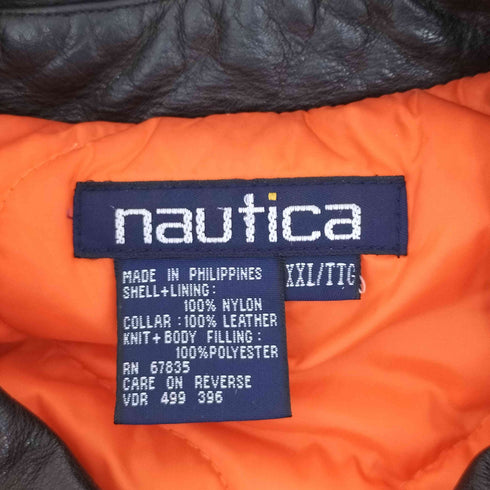 ノーティカ NAUTICA 90s 襟レザー 中綿スイングトップ メンズ JPN:XXL XXL