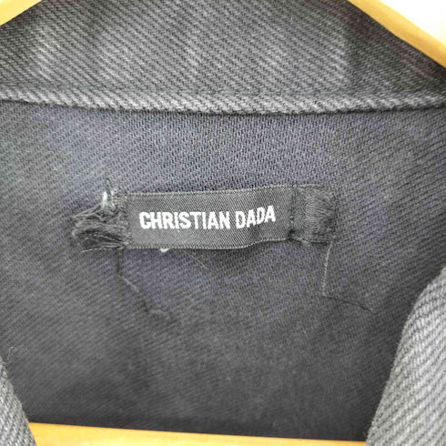 クリスチャンダダ CHRISTIAN DADA デザイン ブラックデニムジャケット メンズ