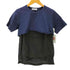 ローブドシャンブルコムデギャルソン robe de chambre COMME des GARCONS AD2002 2002SS 製品染め シアー ドッキング S/S クルーネック Tシャツ レディース