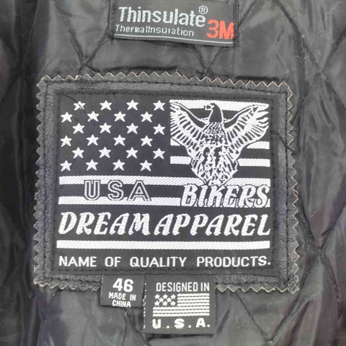 USA BIKERS DREAM APPAREL ダブルライダースジャケット メンズ 46