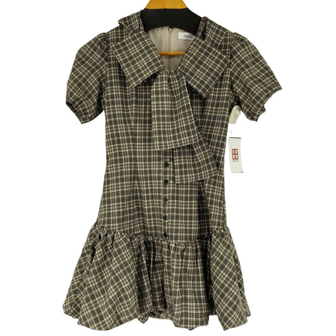 ダーリッチ Darich 25SS ビッグリボンバルーンチェックミニワンピース レディース ONE SIZE