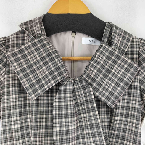 ダーリッチ Darich 25SS ビッグリボンバルーンチェックミニワンピース レディース ONE SIZE